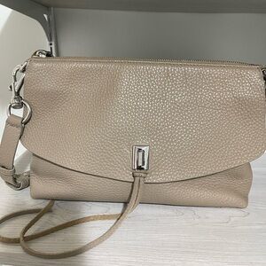 Rebecca Minkoff Pebbled Leather Crossbody Bag - Taupe